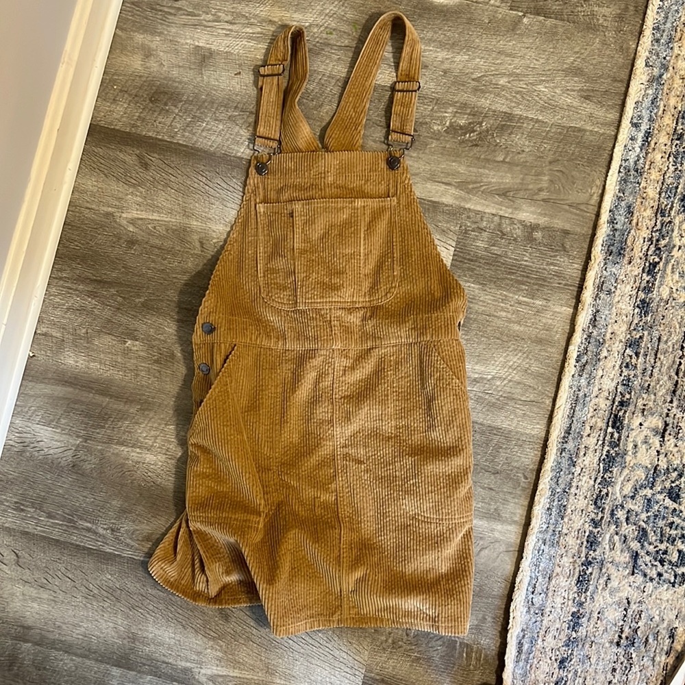 Brown overall dress